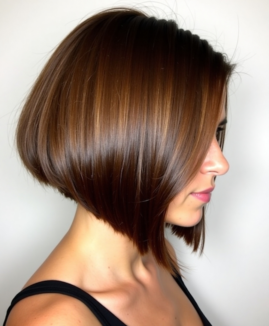 graduated bob cut hairstyle