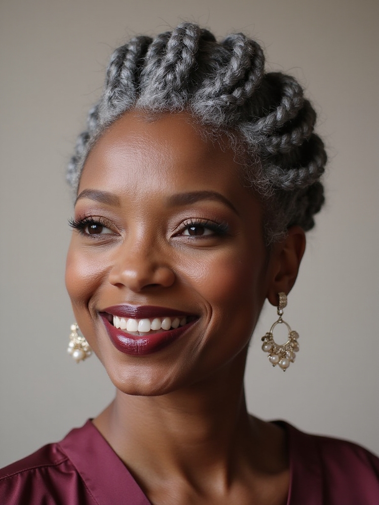 healthy hair beneath braids