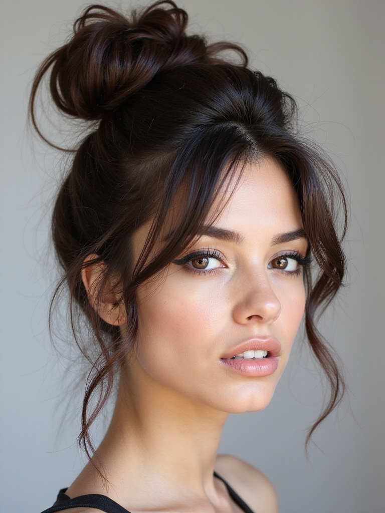 high volume messy bun