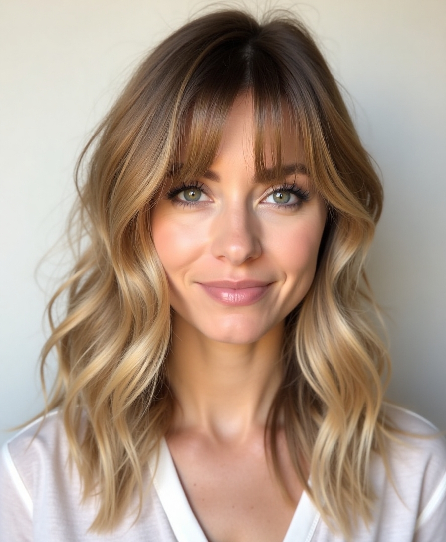 highlight your bangs beautifully