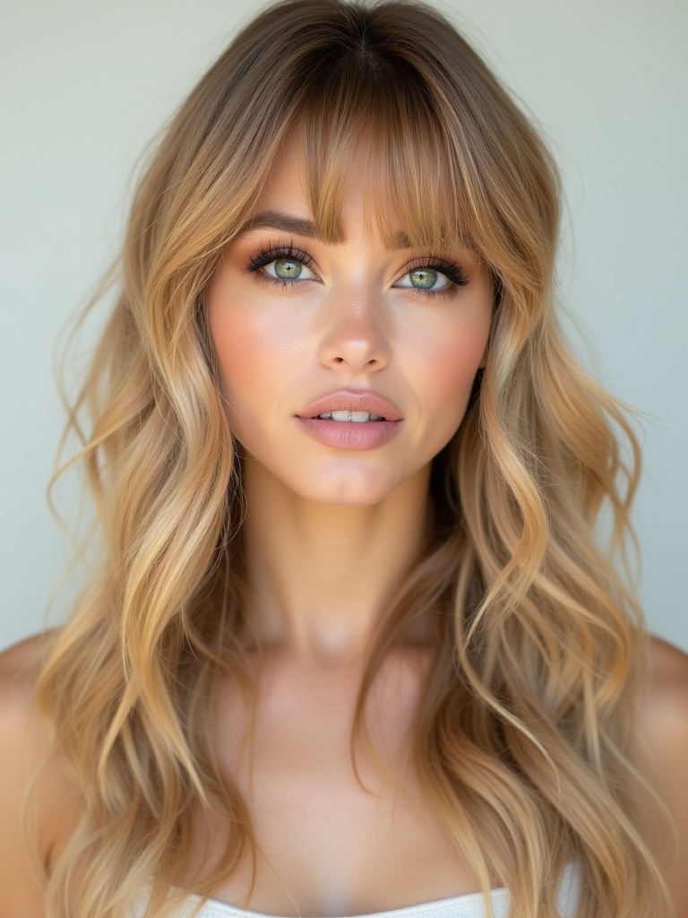 layered bangs for growth