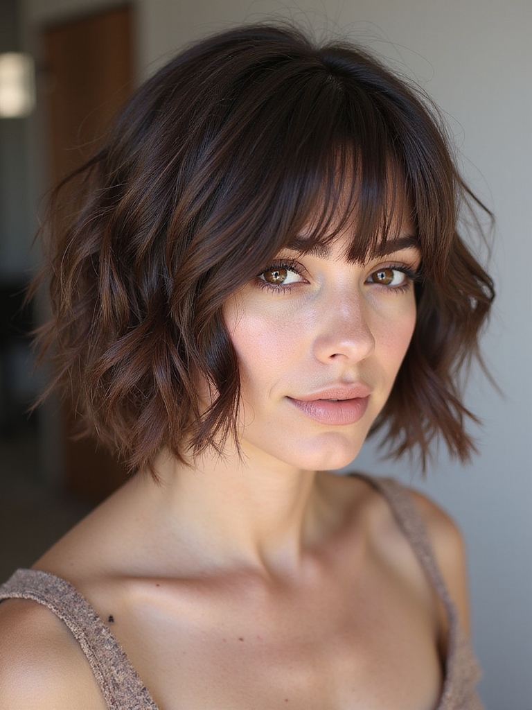 layered bob with undercut