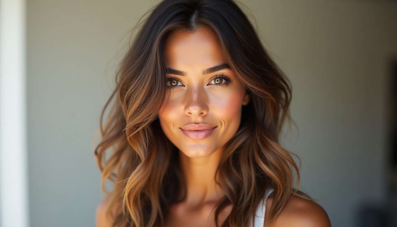 layered chin length hair