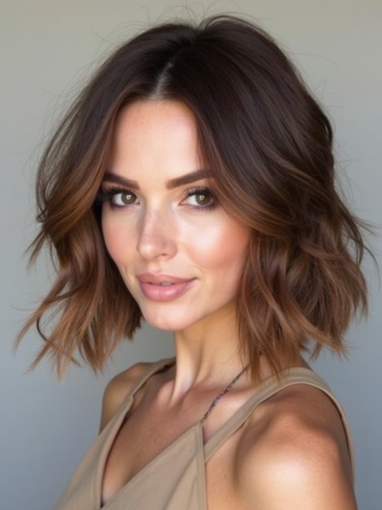 layered lob stylish versatile haircut