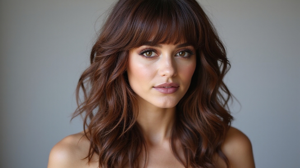 layered side bangs hairstyle