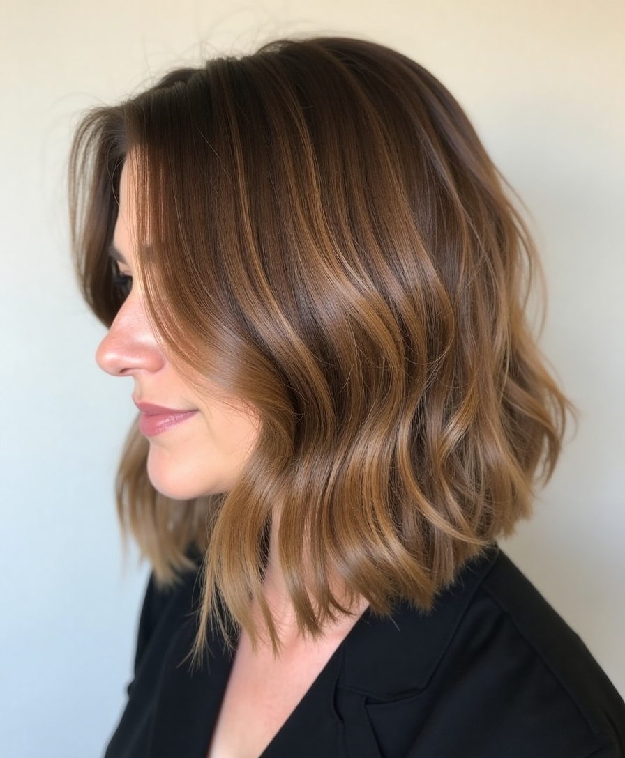 lob hairstyle stylishly modern elegance