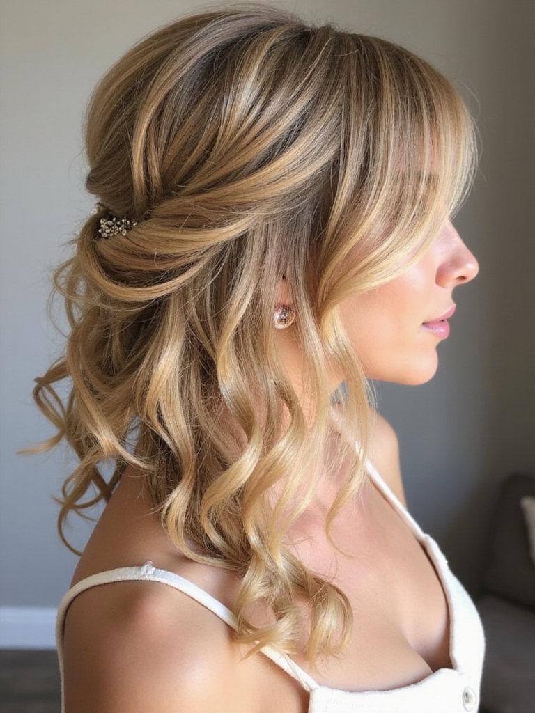 loose romantic wave hairstyle