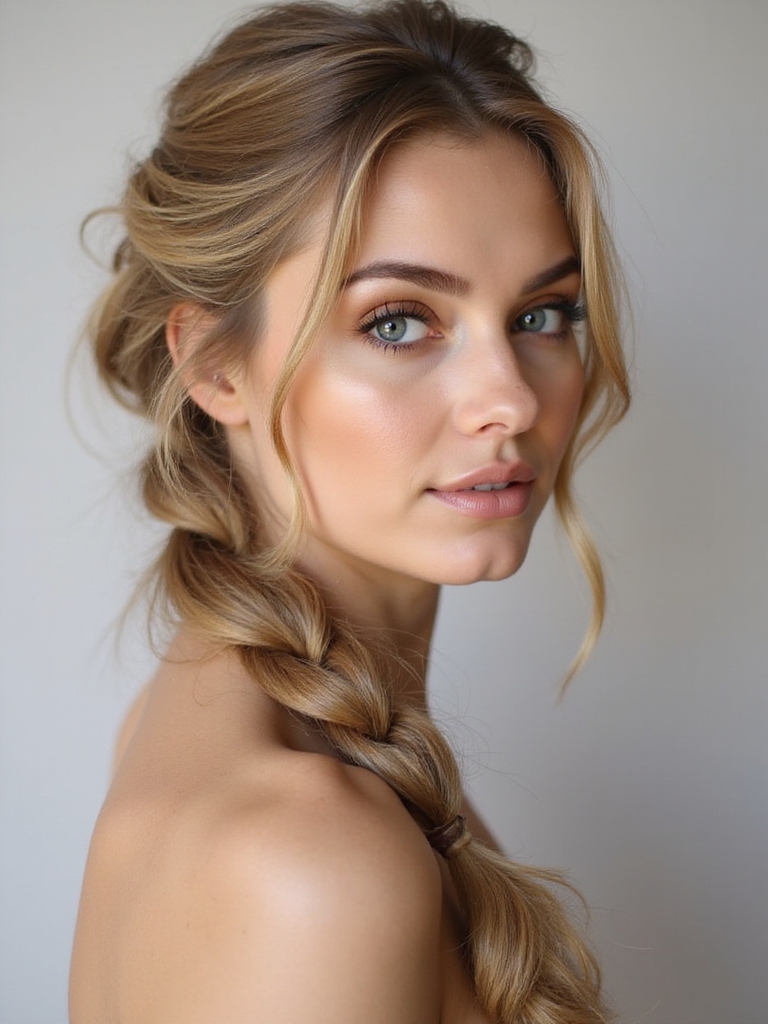 messy braid softens angles