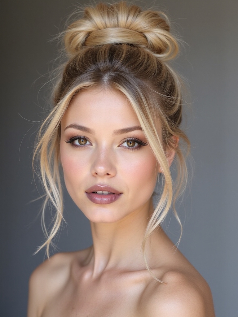 messy stylish secure bun