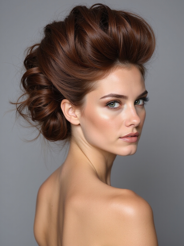 modernized french twist styling