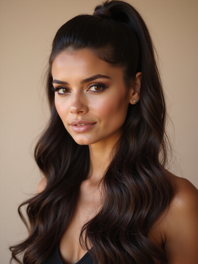 perfect half up ponytail technique