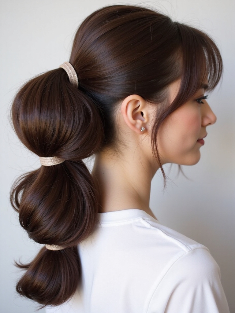 playful structured ponytail style