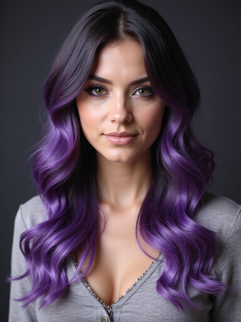 purple hair styling tips