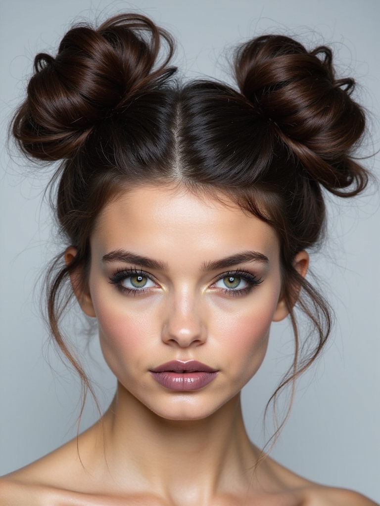 quirky double space buns