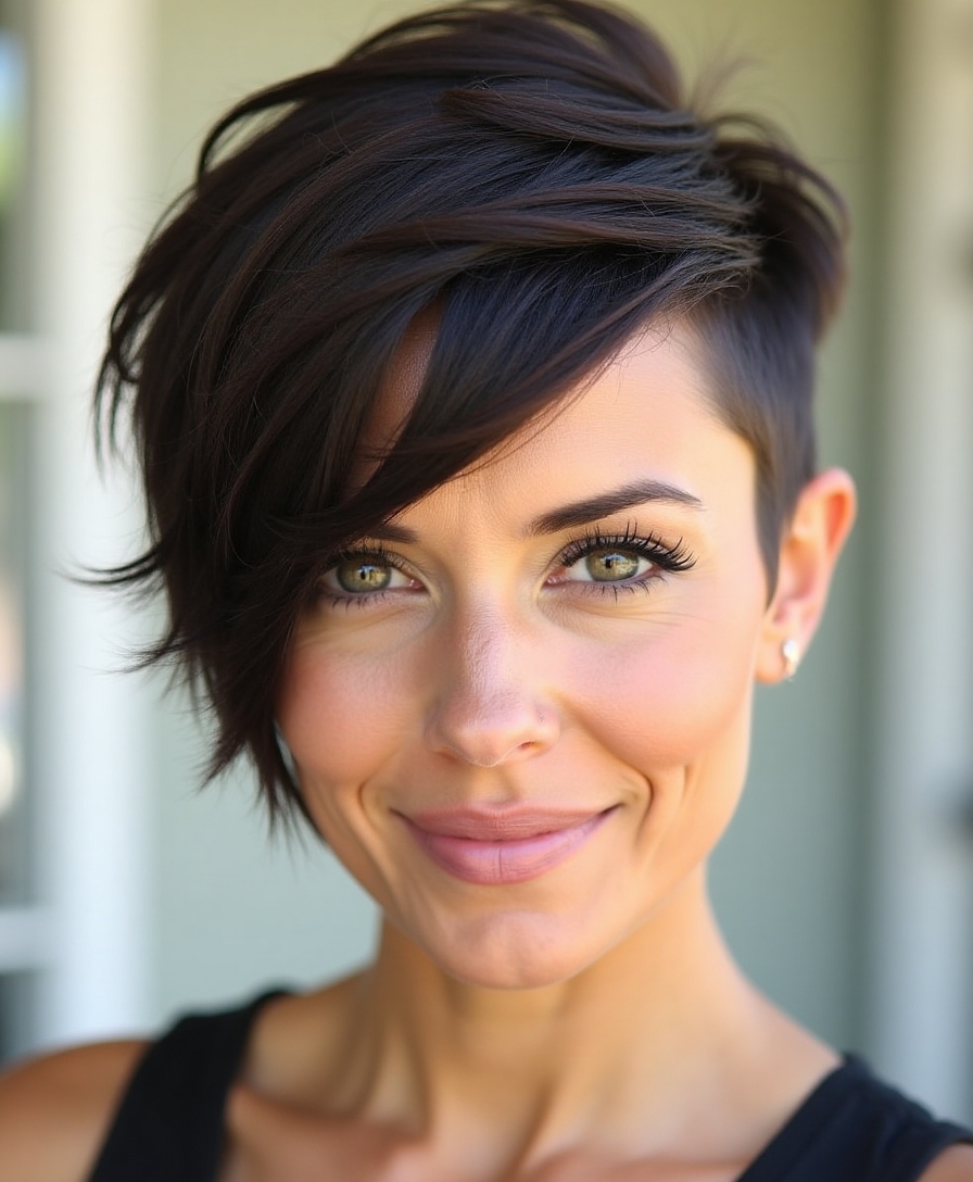 rock an asymmetrical cut