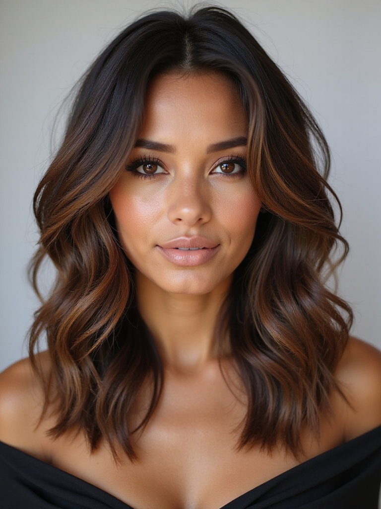 s curve layered hair style