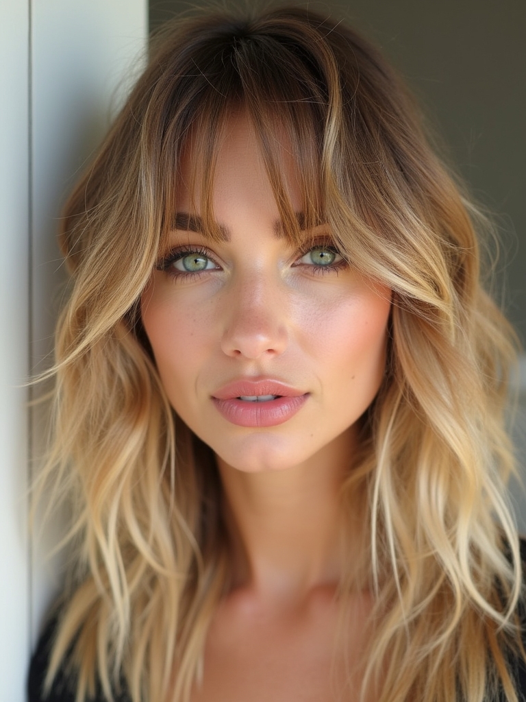 seasonal micro bangs styling