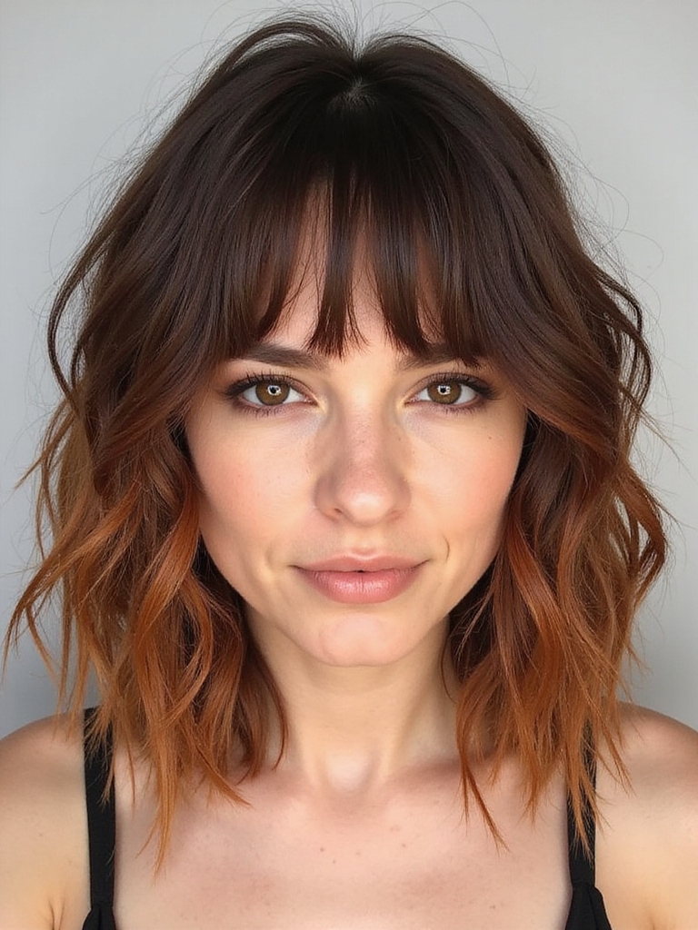 seasonal shag haircut transformations