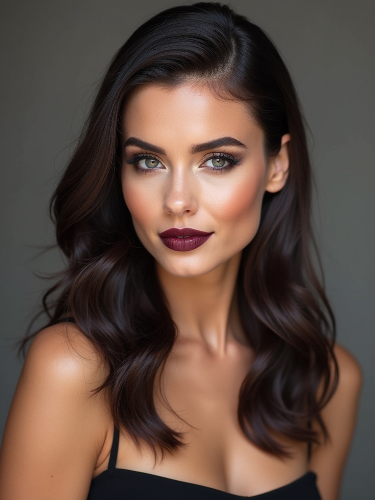 sleek confident slicked back hairstyle