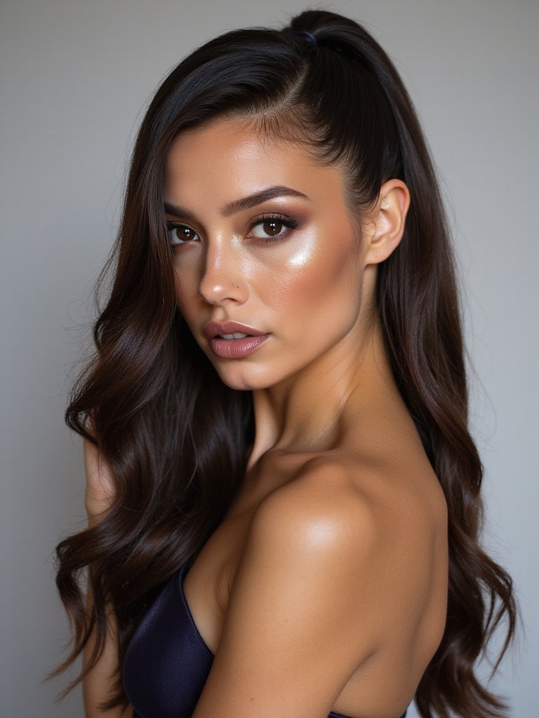 sleek gelled ponytail tutorial