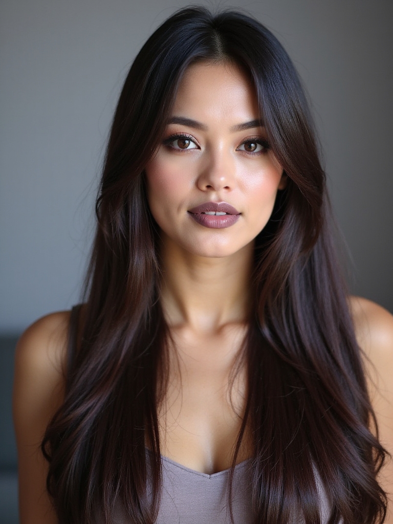 sleek straight hair elegance