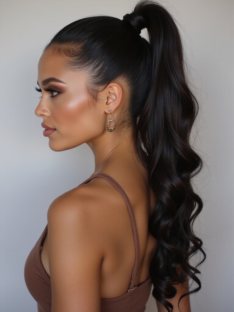 sleek twisted ponytail elegance