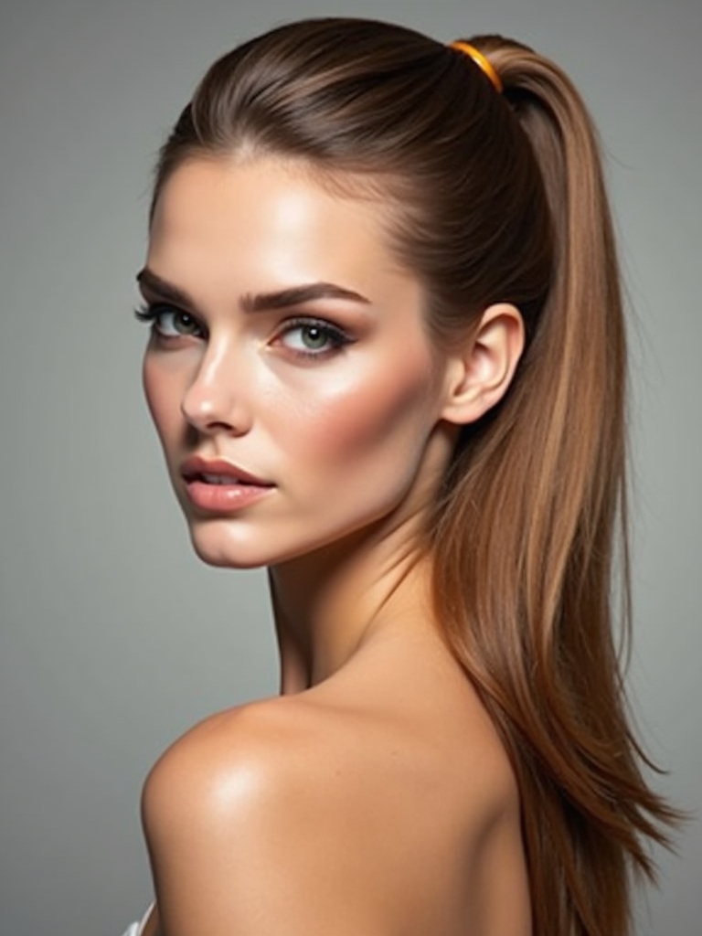 sophisticated side swept ponytail elegance