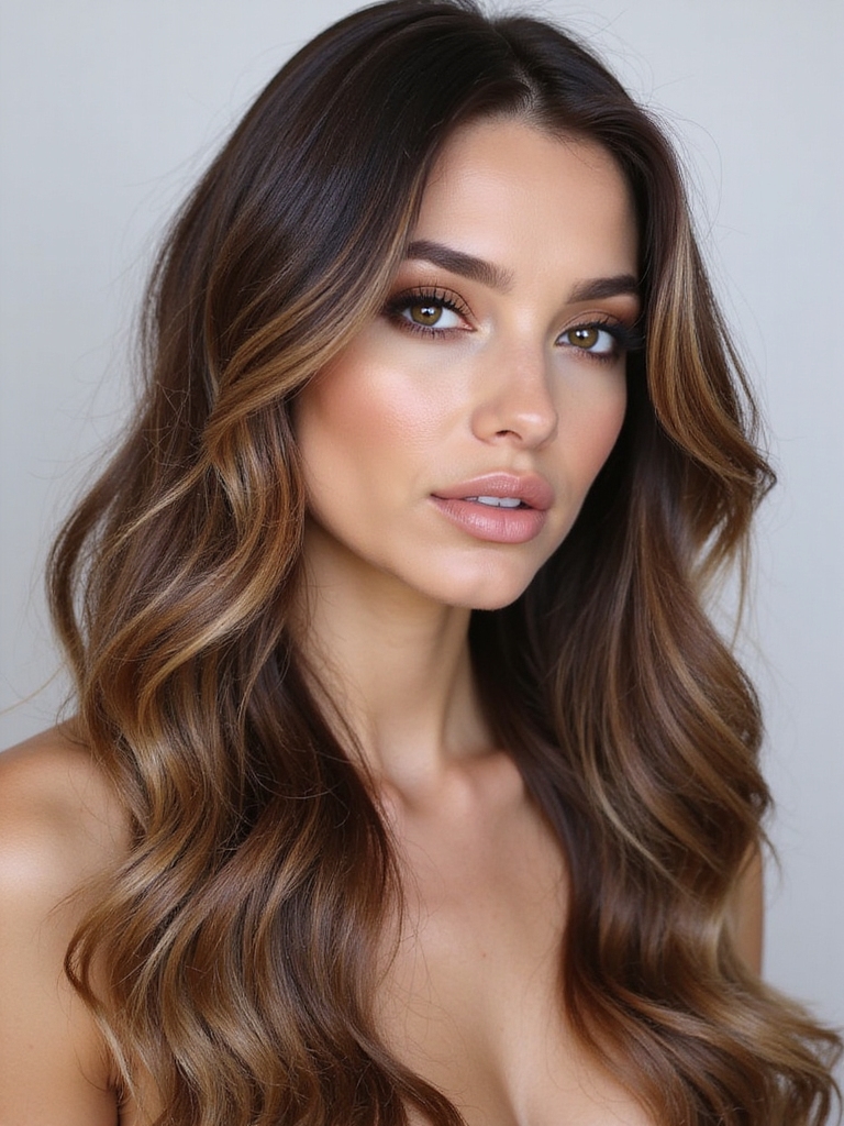 subtle dimension for brown hair