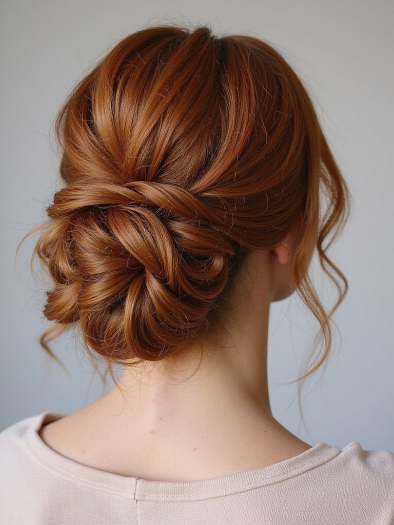 symmetrical messy updo magic