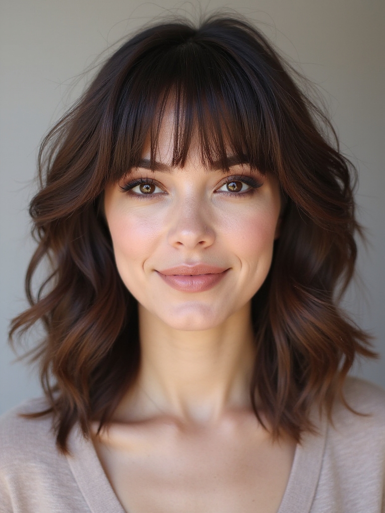 textured bangs enhance style