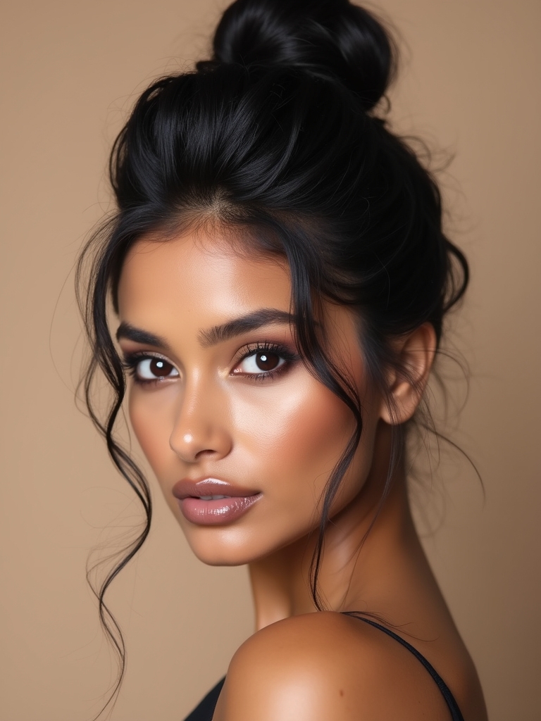 textured high bun tutorial