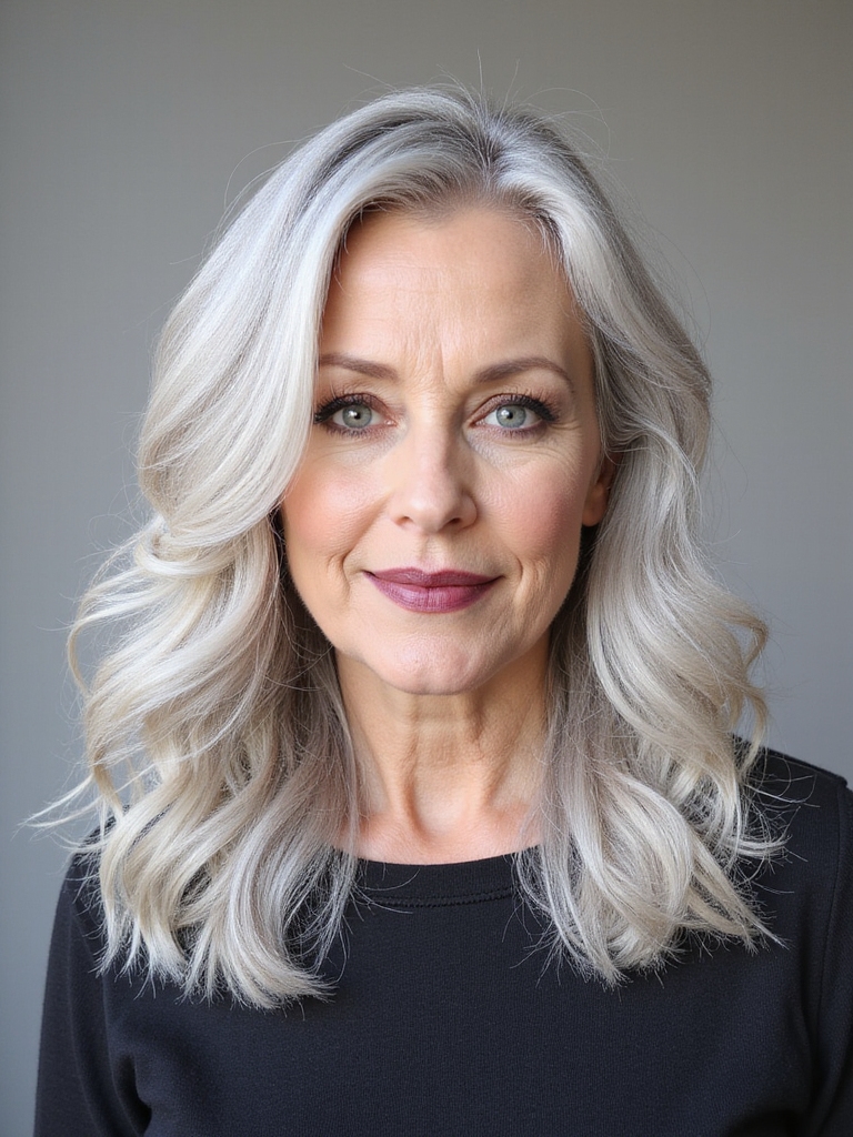 textured long layered hair