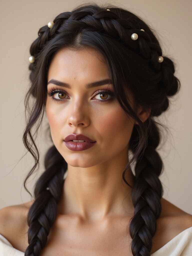 timeless bohemian braided updo