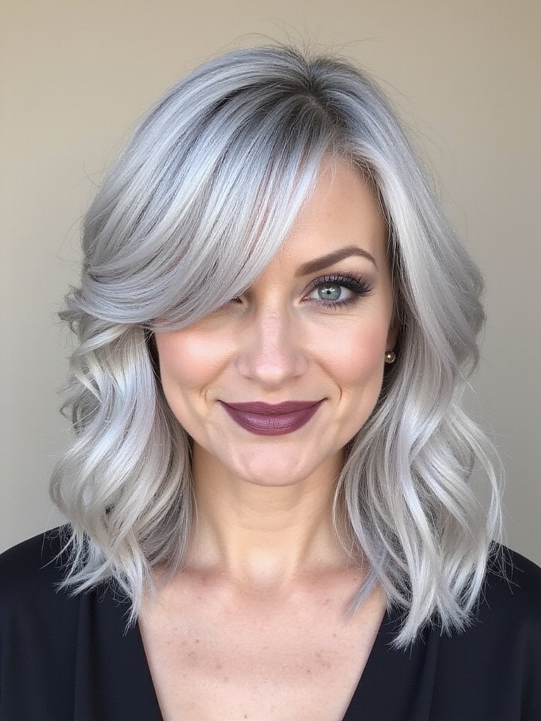 timeless elegance with bangs