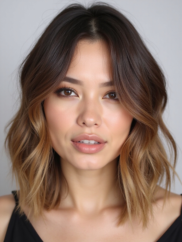 tousled lob for versatility