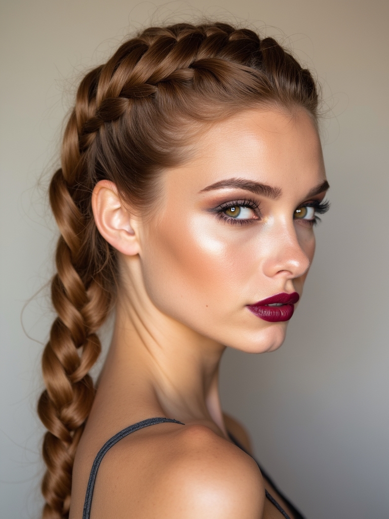 trendy dutch braid transformation
