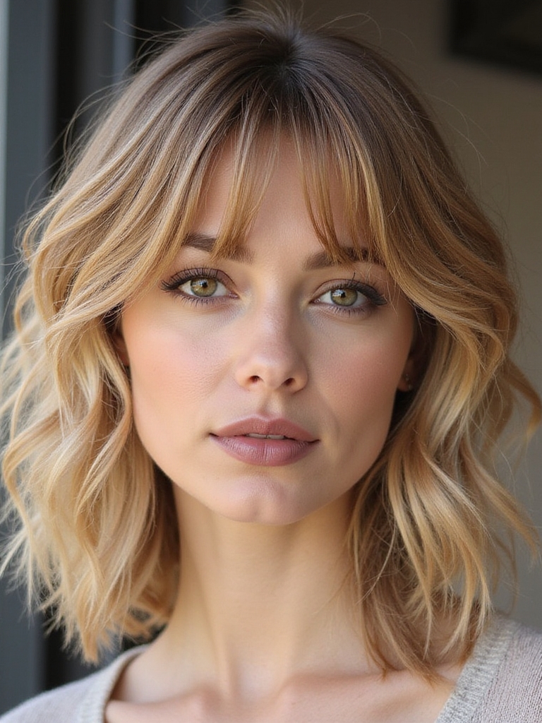 trendy textured fringe hairstyle