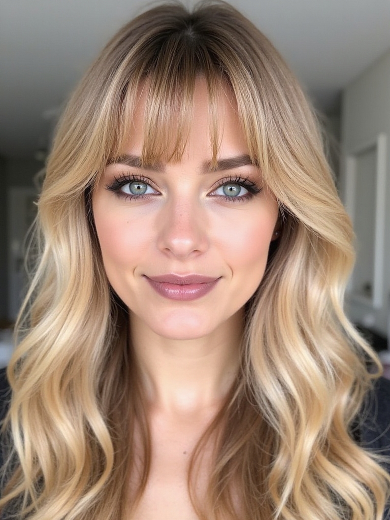 versatile curtain bangs transformation