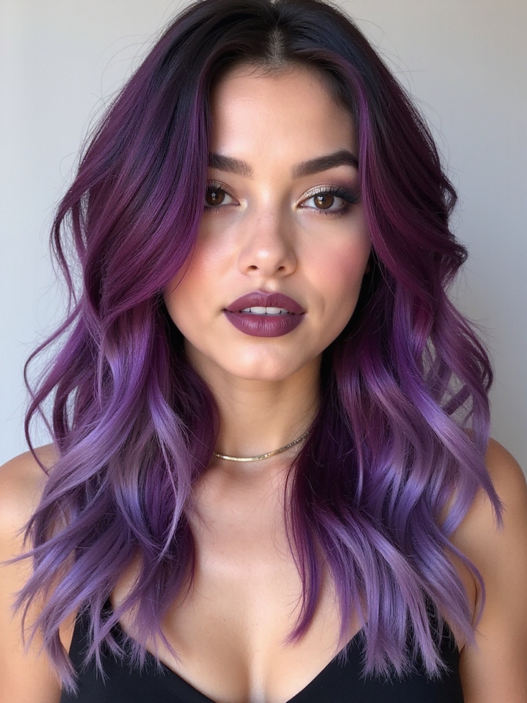 vibrant purple hair care