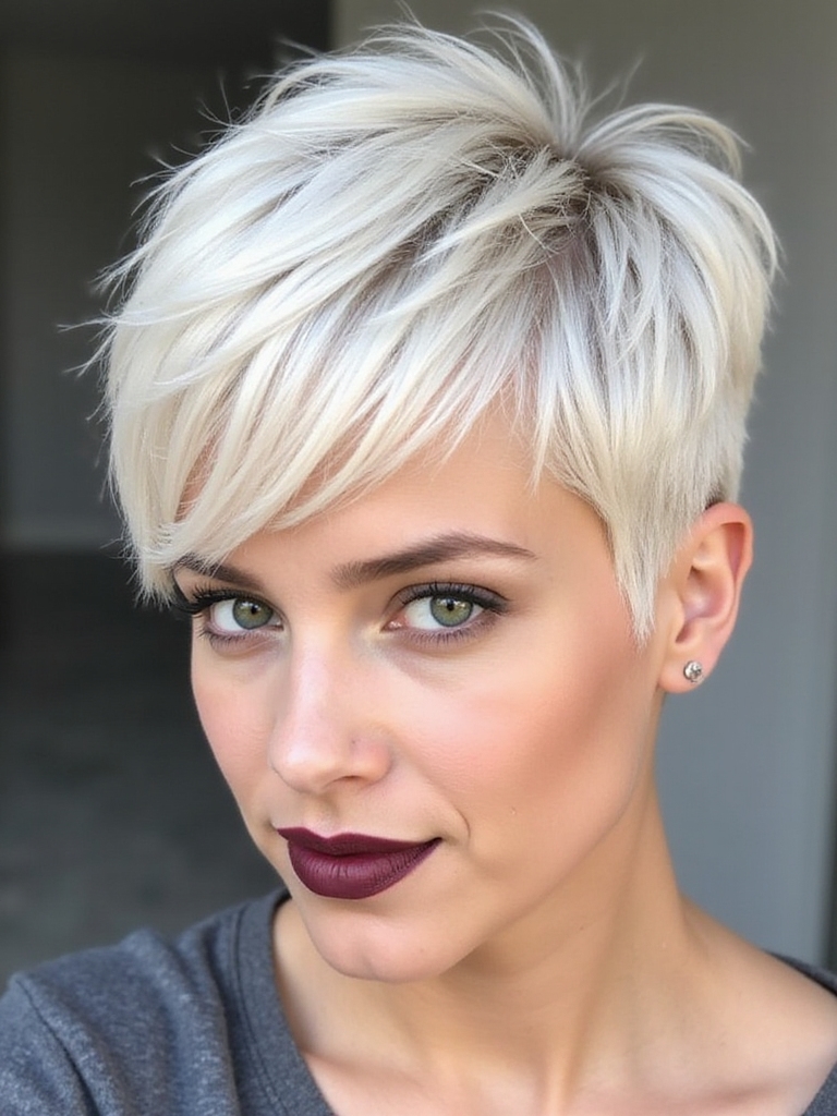 voluminous chic pixie cuts