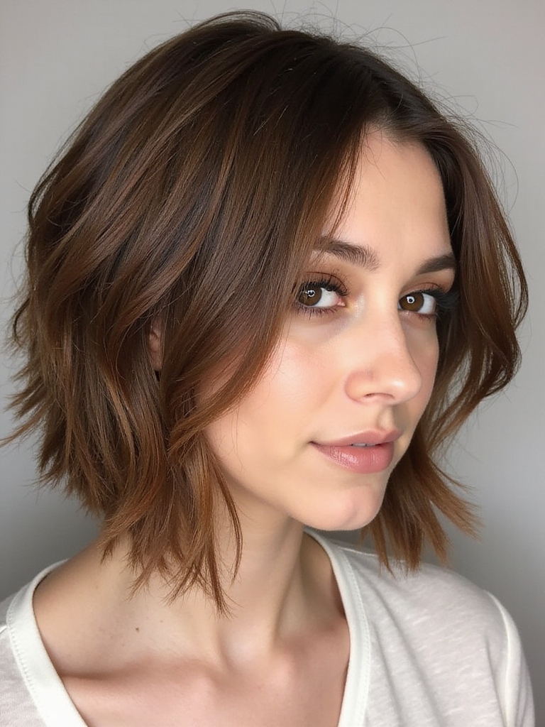 voluminous layered bob cuts