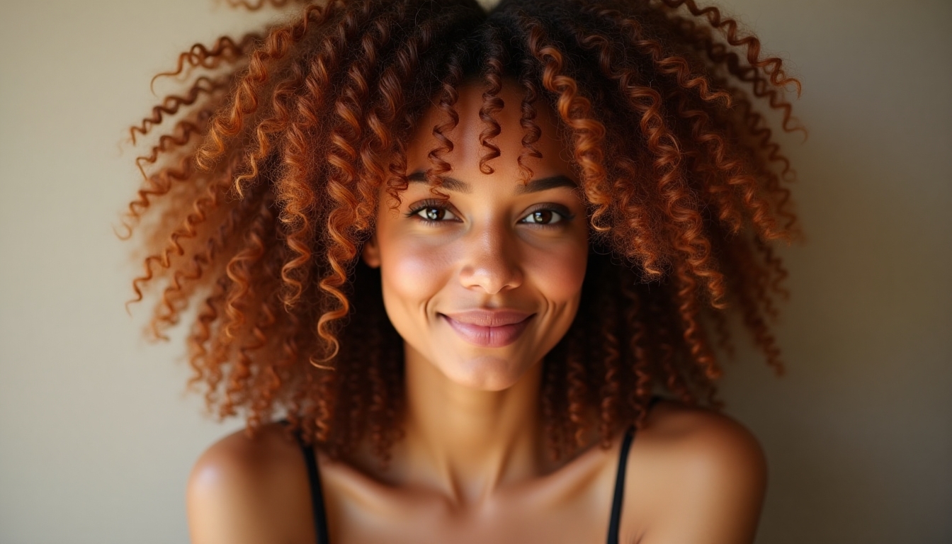 voluminous short curly hair