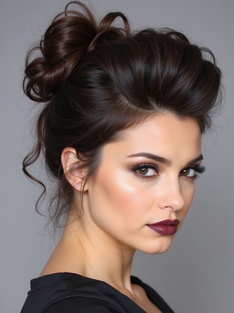 voluminous updo for balance