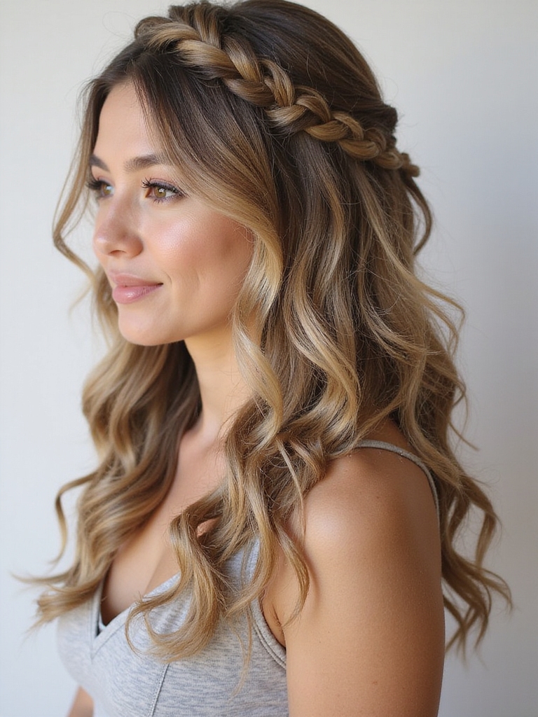 waterfall braid wedding hairstyle