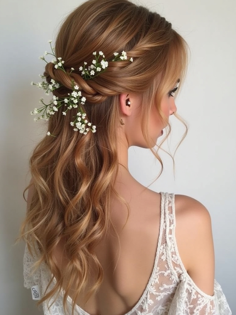 whimsical boho side braid