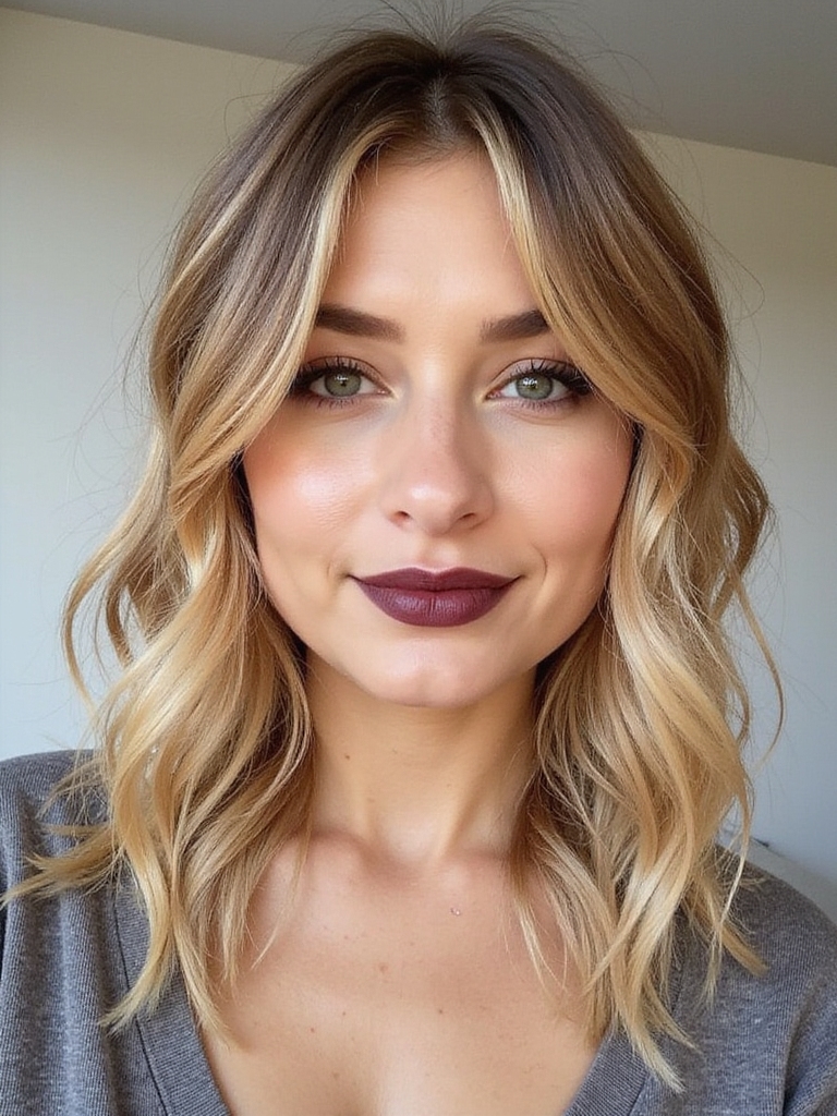 wispy bangs enhance round faces