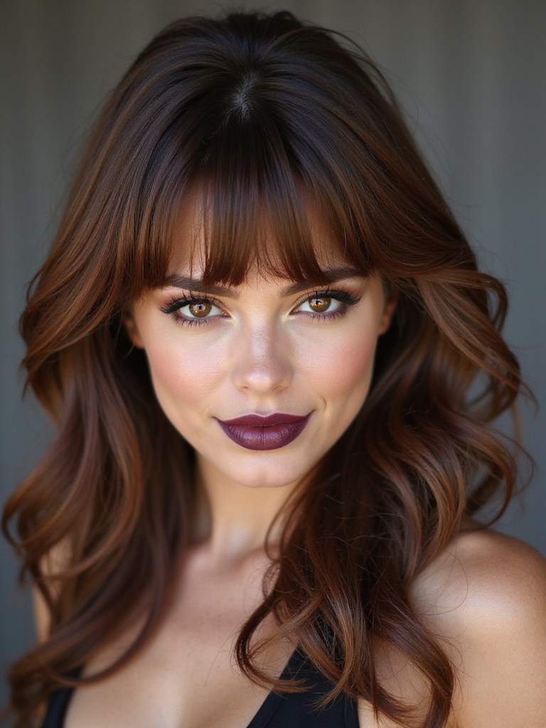 airy curtain swept face framing