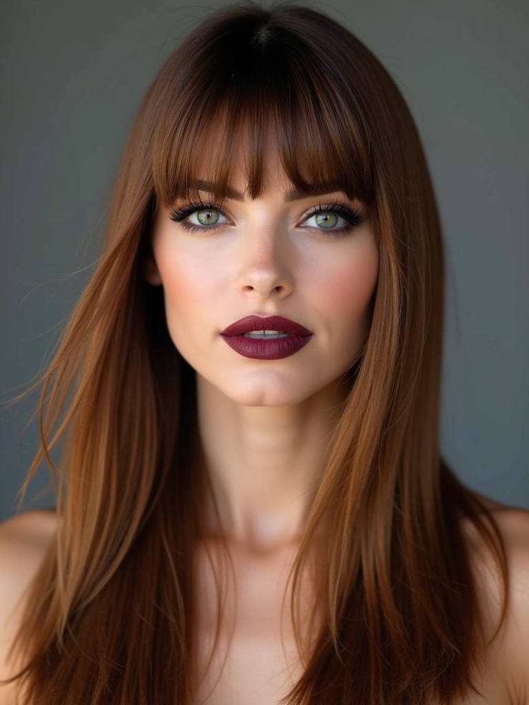 airy face framing curtain bangs