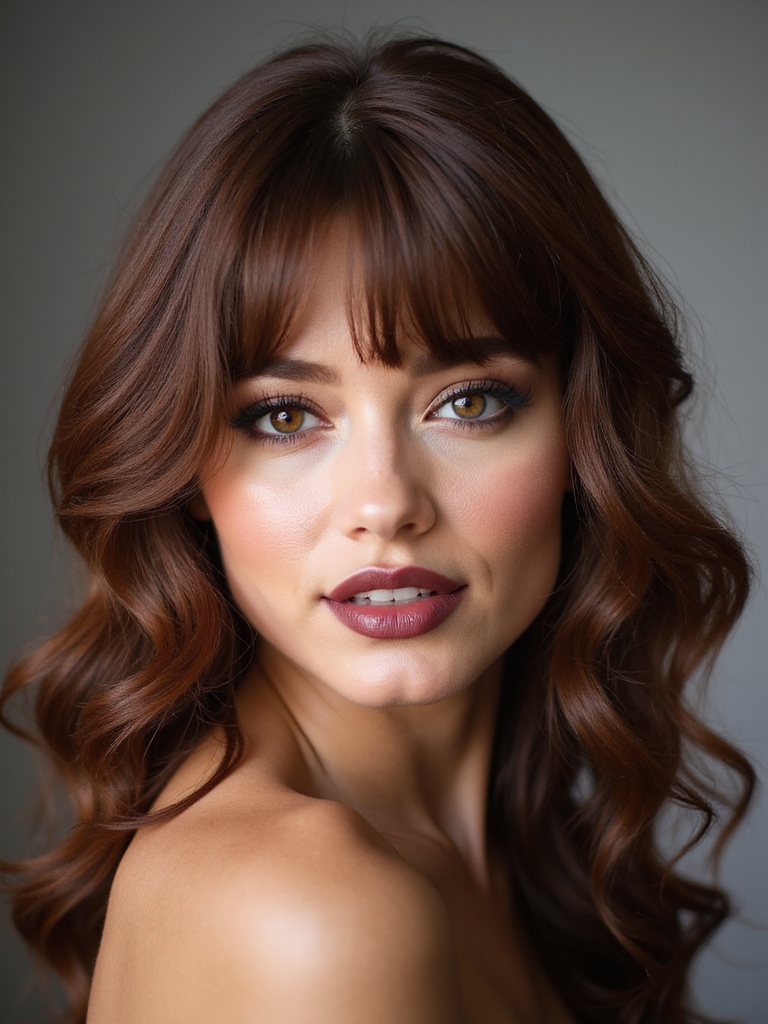 airy feathered bangs texturizing