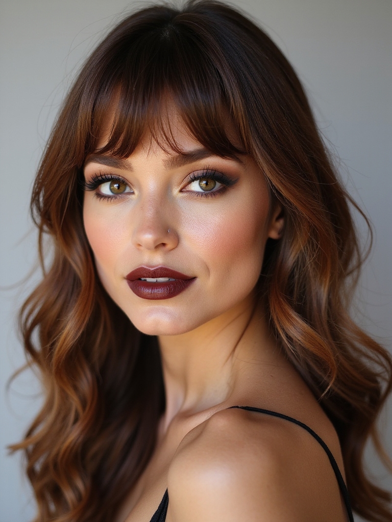 airy low maintenance face softening bangs